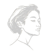 Middle Aged Korean Woman Head Sketch (1) 1